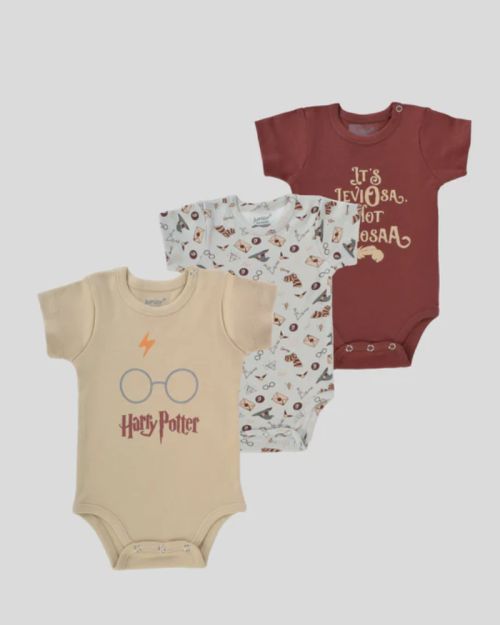 Baby 3 Piece Printed Bodysuit Set