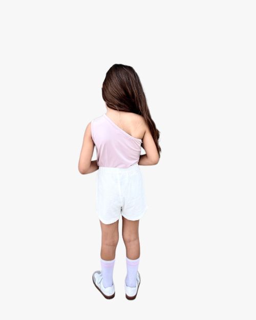 Kids Casual Summer Plain White Top
