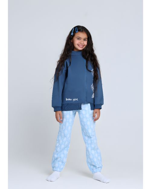 boho High Collar Pajamas Set