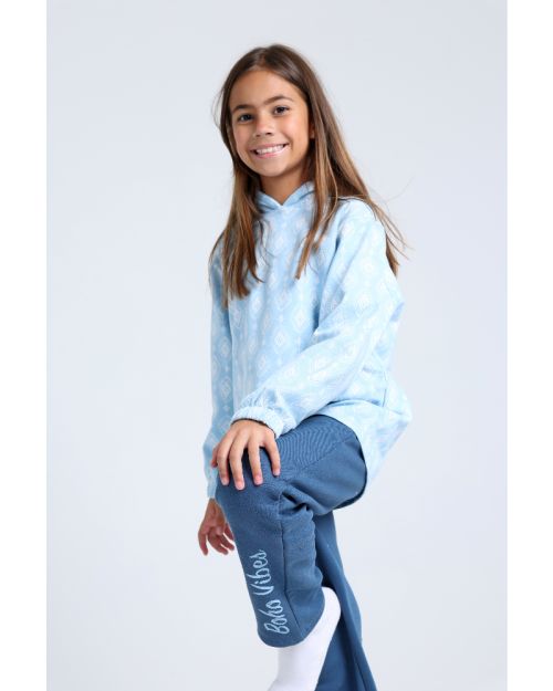 بيجامة مطبوعة بأكمام طويلة للبنات من جونيور