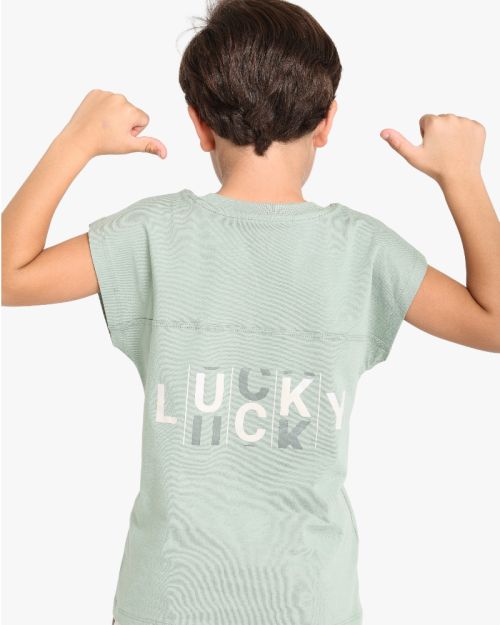 Boys Printed T-Shirt With Shorts Set