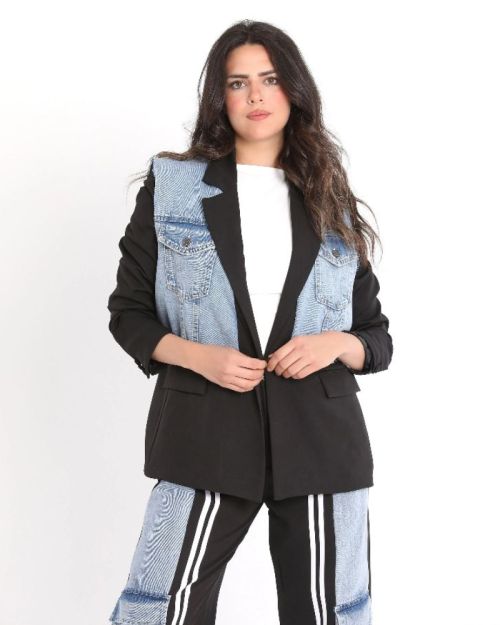 Women’s Denim Accented Blazer