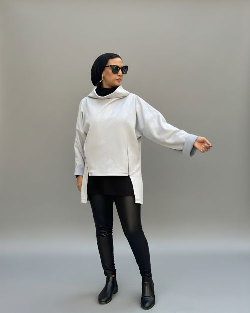 Drape Turtleneck Top