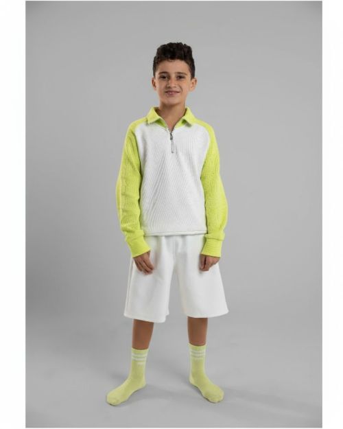 سويت شيرت بربع سوسته مع نسيج مميز