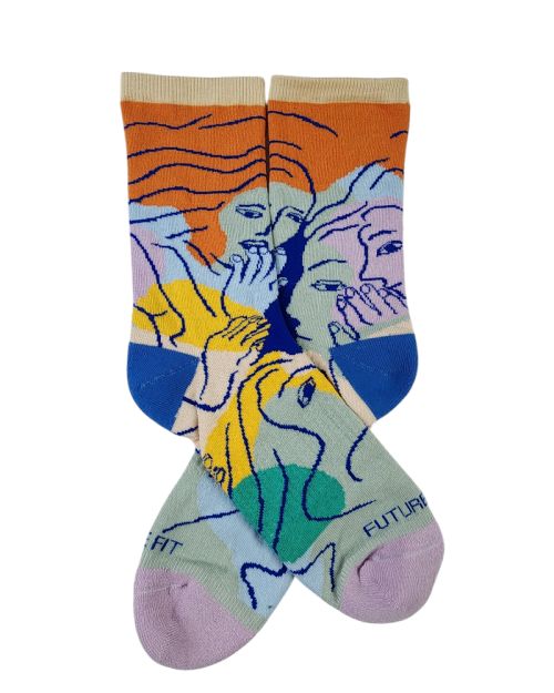 Long Socks Liner Heel and Toe Casual Style MultiColoure