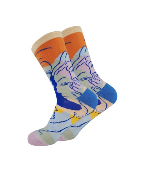 Long Socks Liner Heel and Toe Casual Style MultiColoure