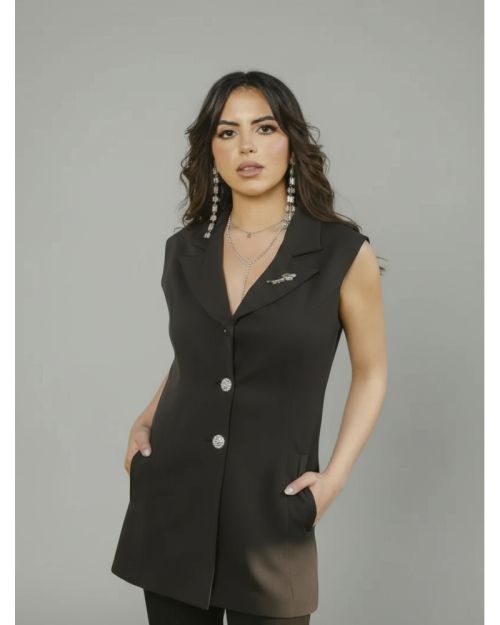 Sleeveless Tailored Blazer