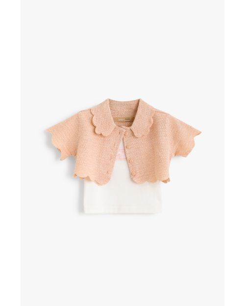 Baby Girls 2-Piece Knit Bolero Cardigan & Tank Top Set 1