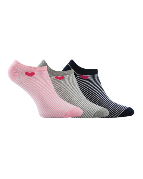 A Pack Of 3 Pieces Plain LowCut Socks , MultiColoure 
