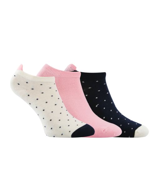 A Pack Of 3 Pieces Plain LowCut Socks , MultiColoure 