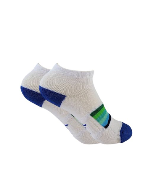 عبوة مكونة من 3 قطع جوارب قصيرة بكعب وأصابع متعددة الألوان