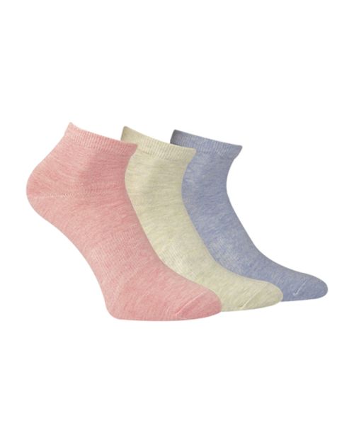 A Pack Of 3 Pieces Short Plain Socks MultiColoure