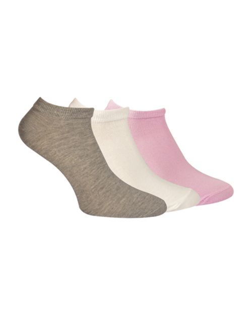 A Pack Of 3 Pieces LowCut Plain Socks MultiColoure