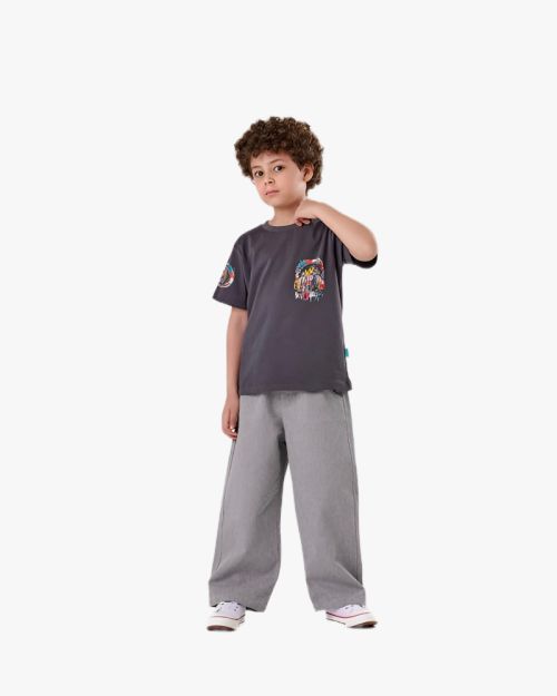 Kids Premium Gabardine Wide-Leg Pants