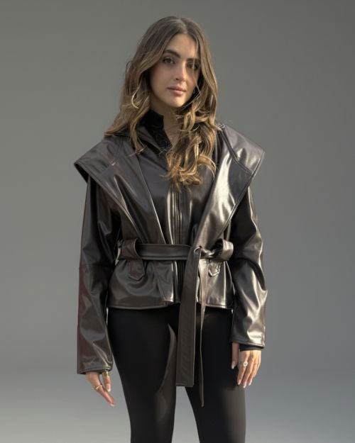 Hoodie brown jacket