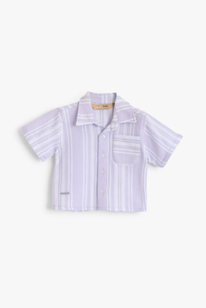 Baby Boys Striped Short Sleeve Shirt & Shorts Set 1