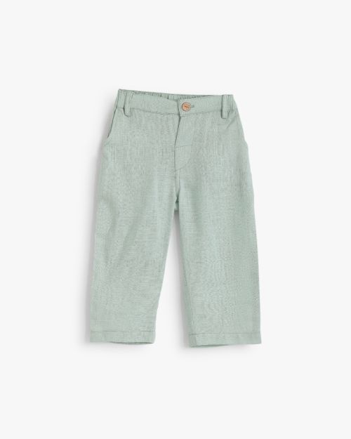 Boys Linen Blend Chino Trousers 1