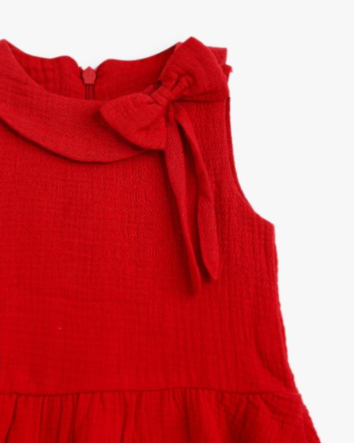 Baby Cotton Dress – Bow Detail