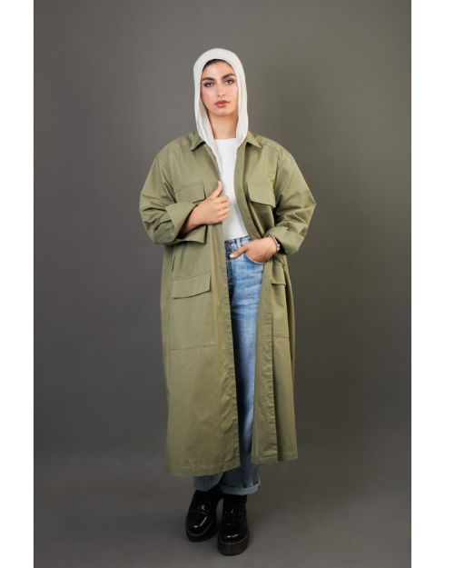 OLIIVE TRENCH COAT