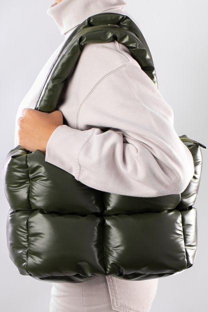  Olive Puffy Bag 