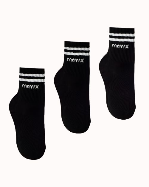 Pack of 3 pairs of Long Socks ( Black)