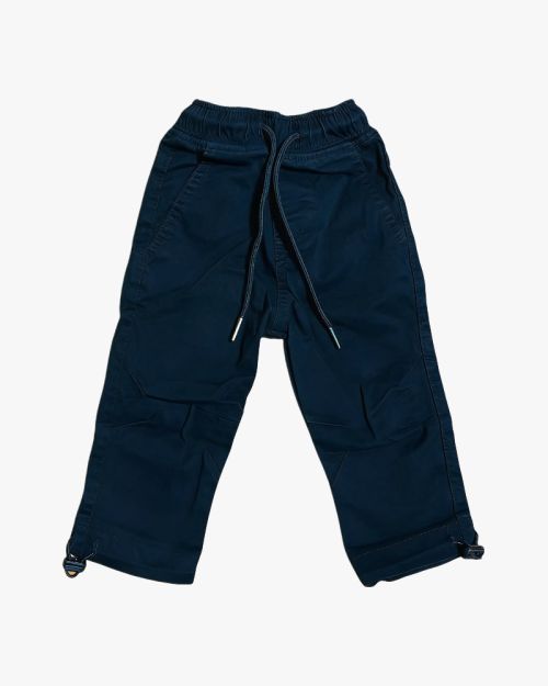 Boys' Black Utility Joggers — Adjustable Hem