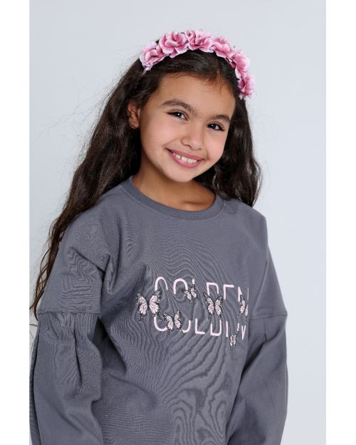 بيجامة مطبوعة بأكمام طويلة للبنات من جونيور