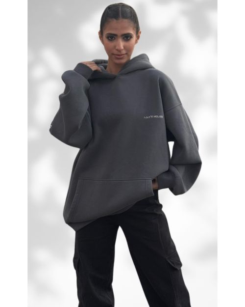 Unisex Hoodie Grey with yellow logo