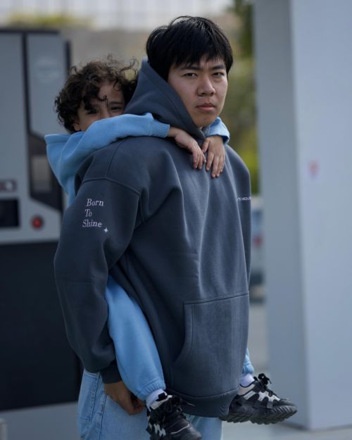 Unisex Hoodie Grey with yellow logo