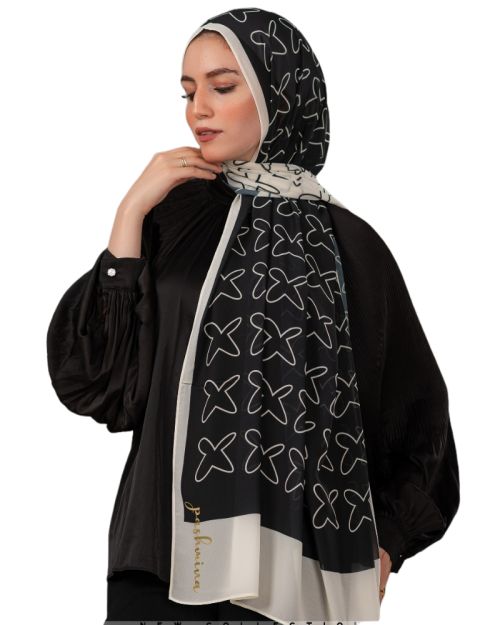 black side pattern  Scarve For Women