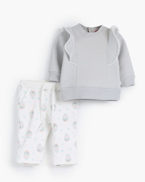 Baby Penguin Rouned Printed Set