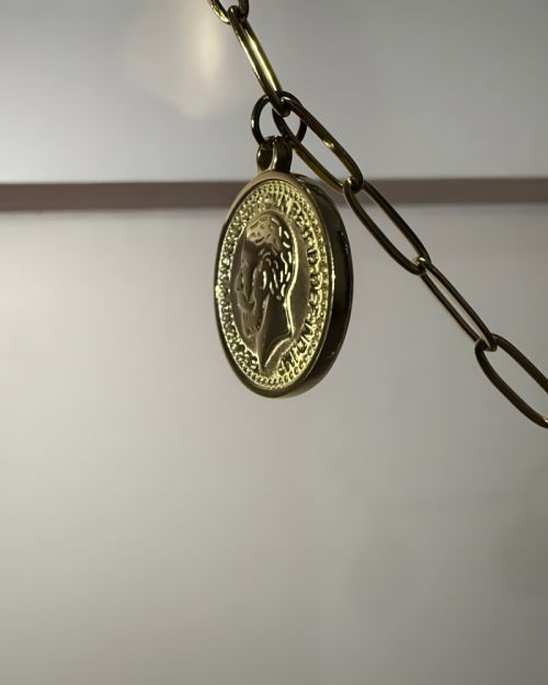 Gold coin necklace