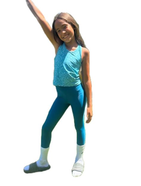 Girls' Patterned Racerback Athletic Tank Top