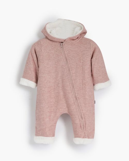 White Flower Hooded  Romper