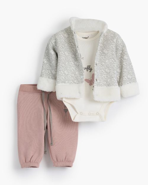 White Flower  Printed Set