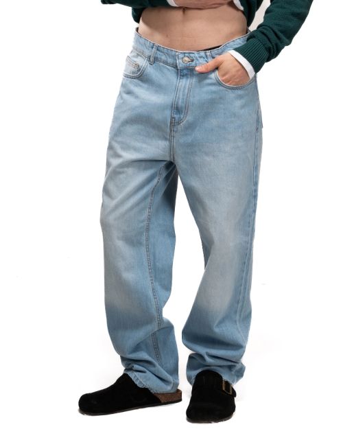 Wide Leg Jeans - Light Blue