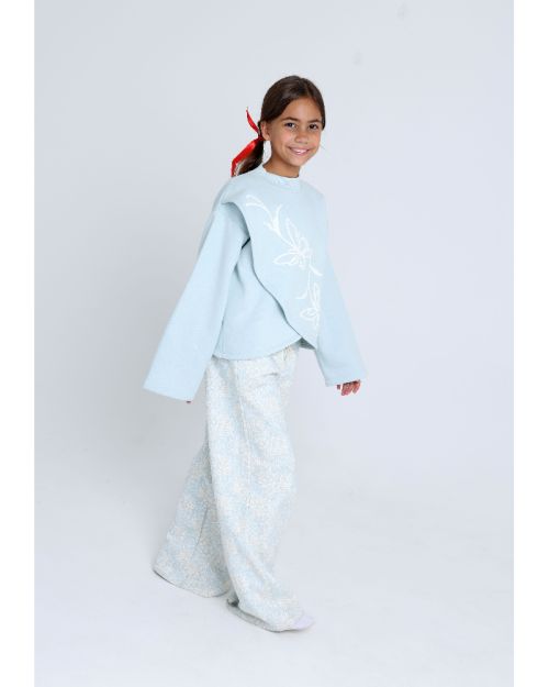 بيجامة مطبوعة بأكمام طويلة للبنات من جونيور