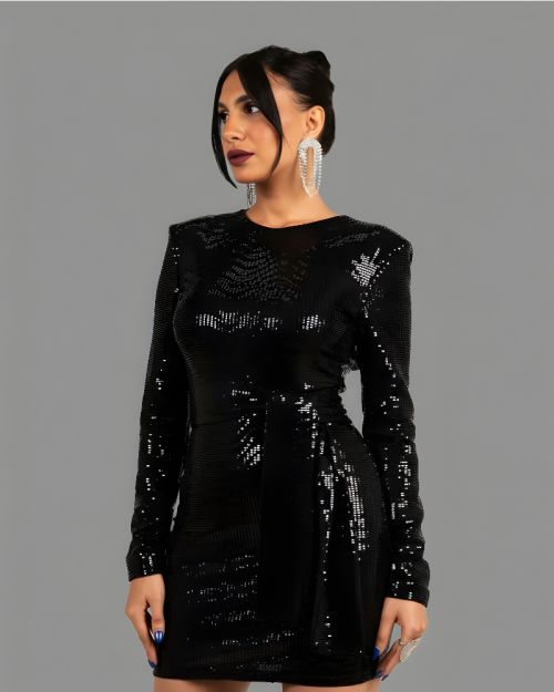 Velvet Structured Mini Dress