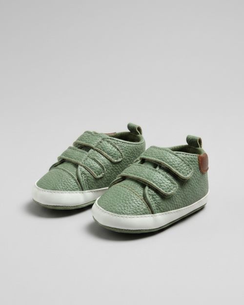 Premium Pebbled Texture Toddler Sneakers with Dual Hook