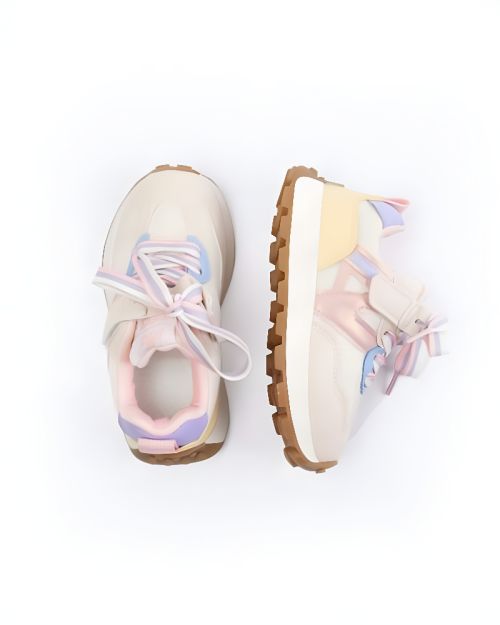 Pastel Multi-Accent Sneakers