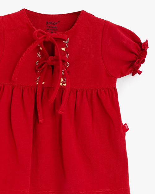 Baby Girl Cotton Floral Top With Shorts Set