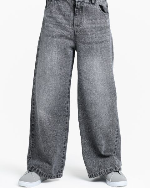 Kids Denim Wide Pants
