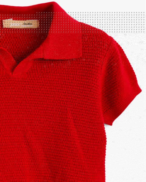Premium Knitted V-Neck Polo Shirt