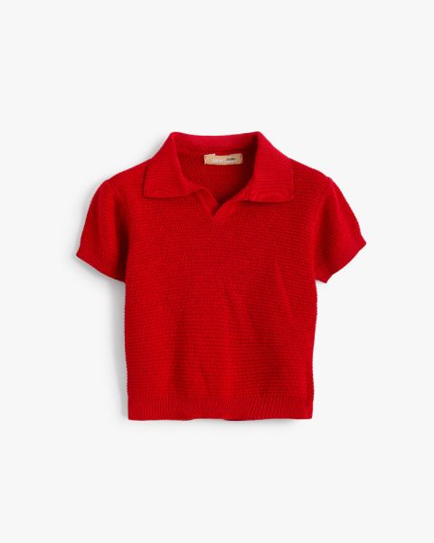 Premium Knitted V-Neck Polo Shirt