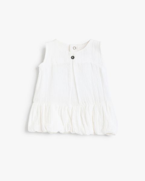 Sleeveless Textured Ruffle Hem Dress