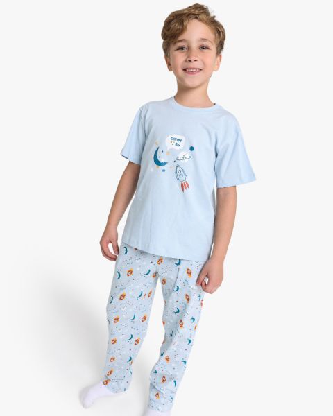 Rocket Print Cotton Pyjama Set