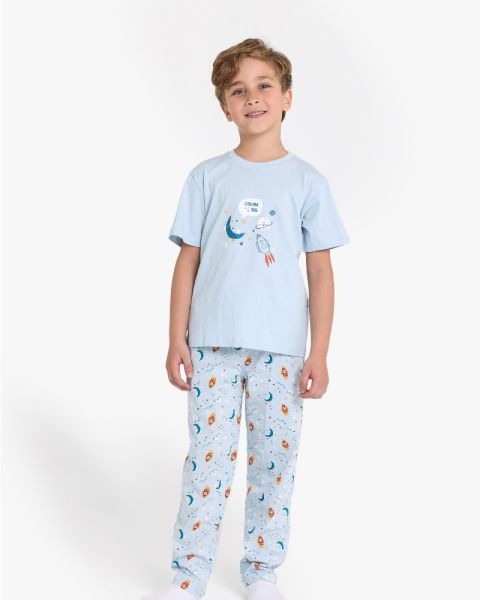 Rocket Print Cotton Pyjama Set