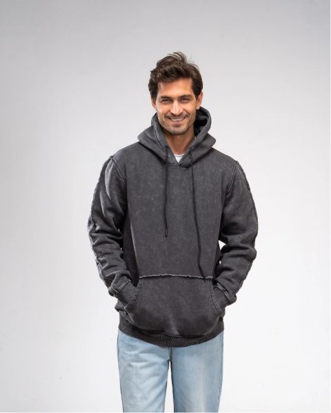Washed-Out Hoodie- Dark Grey