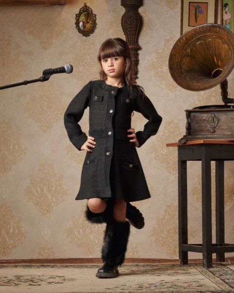 Classic Winter Elegance Girls Dress