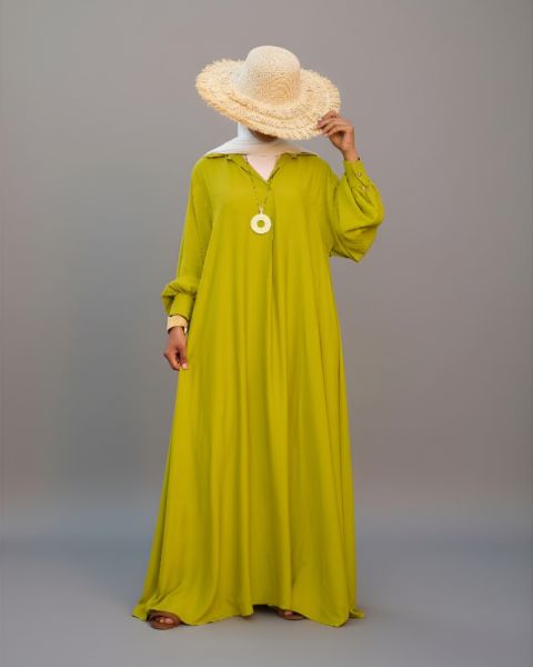 elegance moss green dress